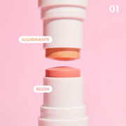 GOOVI - stick duo blush & illuminante 01 pastel bonne mine
