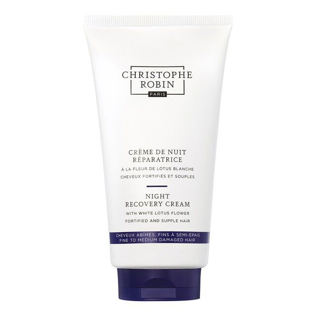 CHRISTOPHE ROBIN - Crema notte riparatrice ai fiori di loto bianco - Crema per capelli